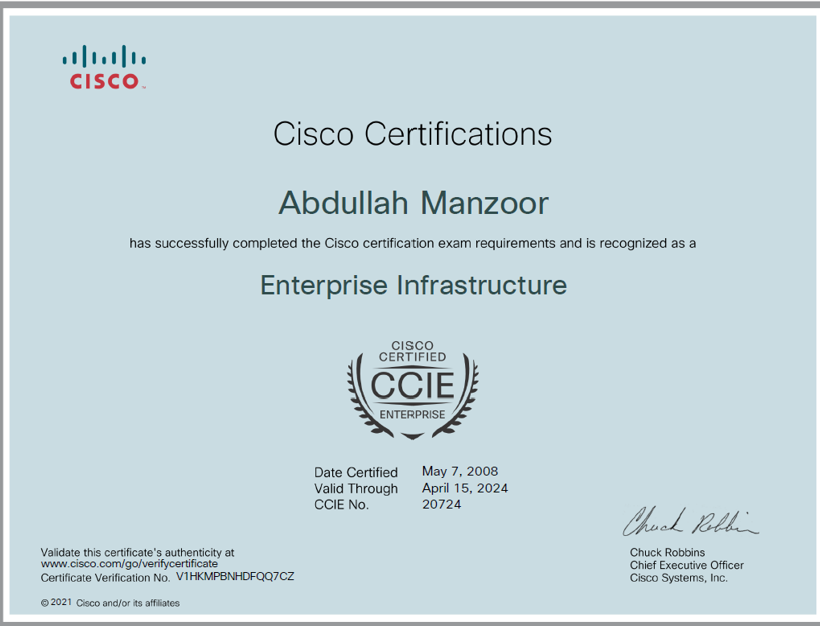 Cisco Certificate 6